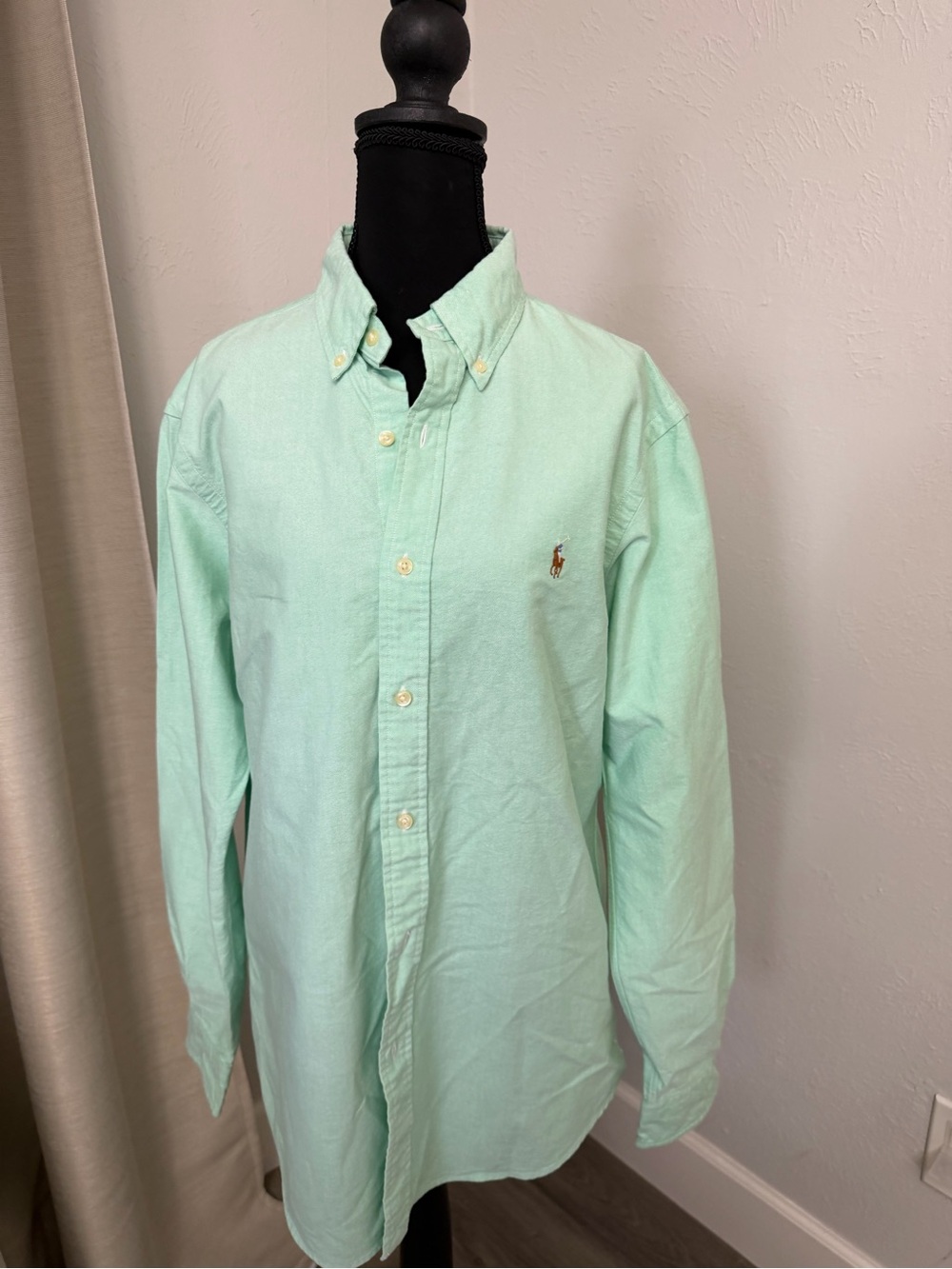 Ralph Lauren Mint Green Button-Down Oxford Shirt